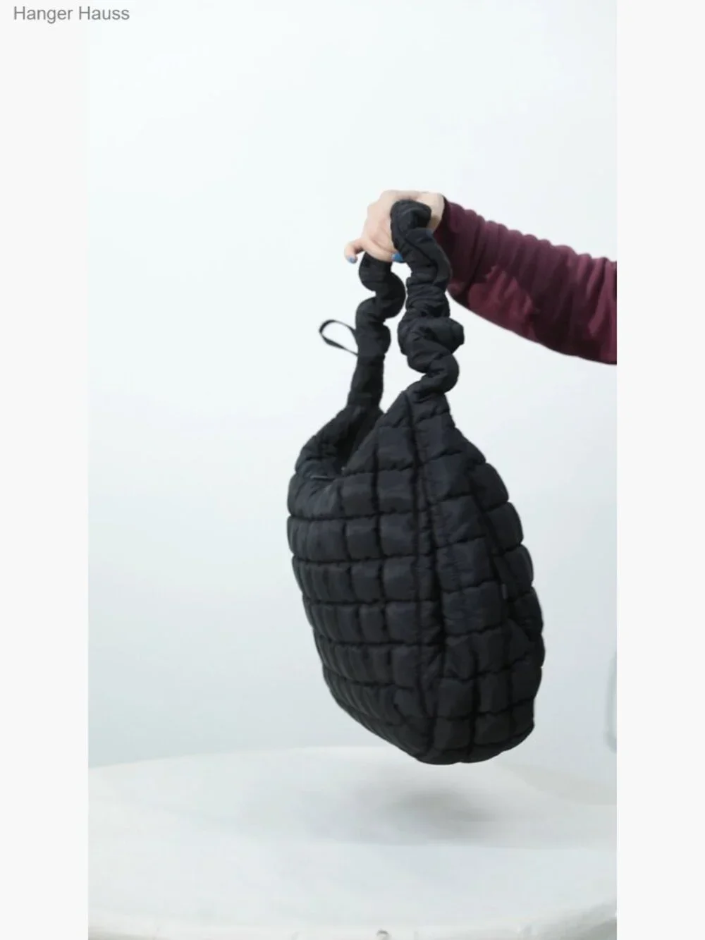 Quilted Puffer Tote Bag Crossbody Nylon Hobo Shoulder Bag Large